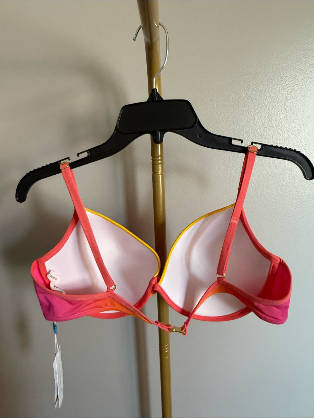 NWT Bleu Rod Beattie Underwire Bikini Top – Pink/Orange Colorblock (Size 14) - Picture 4 of 5
